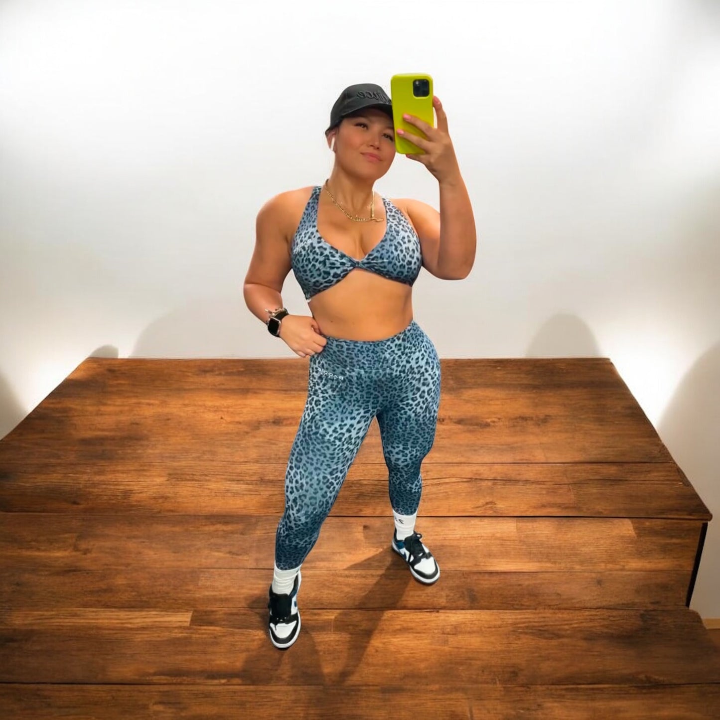 Cheetah Print Active Pants Set
