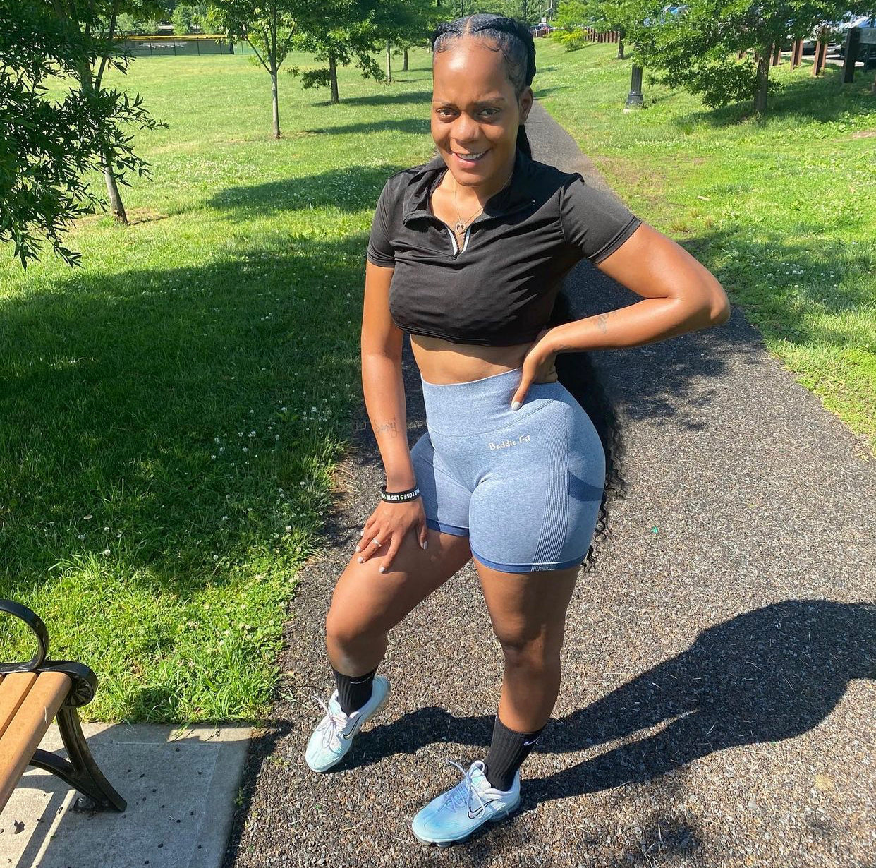 High Waist Scrunched Booty Shorts